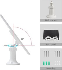 4W Solar Panel for Security Camera,Type C&Micro Solar Panel Charger for Recharge