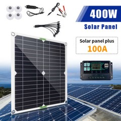 400 Watts Solar Panel Kit 100A 12V Battery Charger w/ Controller Caravan Boat US