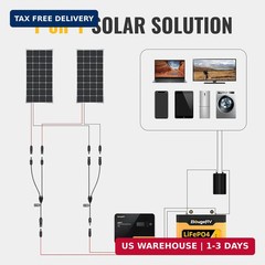 BougeRV Solar Connectors Y Branch Parallel Adapter Cable Wire Plug Tool Kit for
