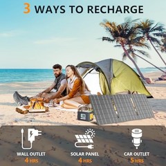 HOWEASY 120W Solar Generator 88Wh Power Station Portable