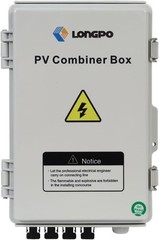 Solar 4 String PV Combiner Box with Lightning Arreste, 15A Rated Current Fuse…