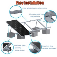 CMYYANGLIN Solar Panel Mounting Brackets Kit System Adjustable 30º~45º Aluminu