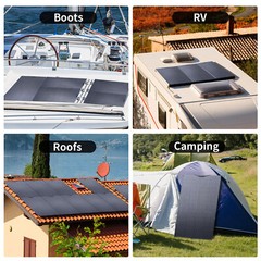 ALLPOWERS 100W / 200W Flexible Mono Solar Panel Charger Efficiency Refurbished