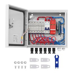 Durable Solar Combiner Box for Off/On Grid Use – 6 Strings & Lightning Arrestor