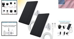 Dual Solar Panel Set with 360° Adjustable Mount for WYZE & Eufy Security Cameras