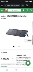 Anker SOLIX PS200 200W Monocrystalline Portable Water Resistant Solar Panel