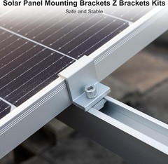 10 PCS Solar Panel Mounting Brackets Kits, Aluminum Alloy 120mm Z Bracket Solar