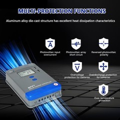40A MPPT Solar Charge Controller 12V 24V Battery Regulator LCD MAX PV 75V 1040W