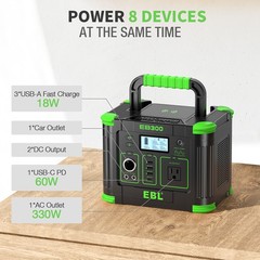 330W/288WH LiFePO4 Lithium Battery Portable Power Station Outdoor Camping Power