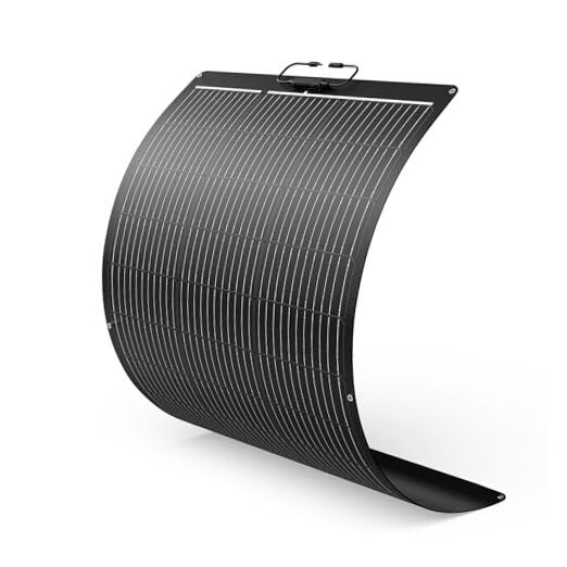 100W Ultra-Thin Flexible Solar Panel 12V, 11BB 23% High-Efficiency 100W Black