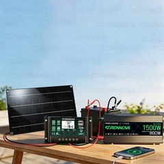 Grennova 1500W Solar DIY Kit 60A MPPT 50W Panel Off-Grid RV Camping Power