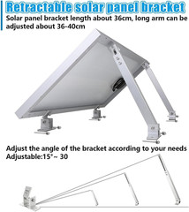 Adjustable Solar Panel Tilt Mount Brackets Aluminum Alloy Solar Panel Mounting S