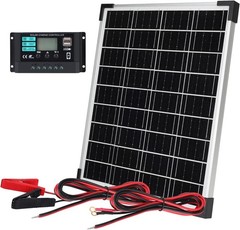 Solar Panels Kit Monocrystalline Solar Battery Maintainer 12V 10A Charge Cont…