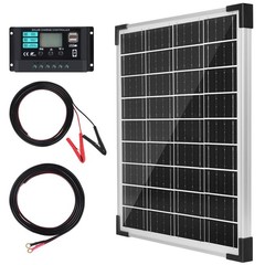 20W 12V Solar Panel Kit Battery Maintainer with Solar Charge Controller for RV