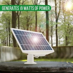 Leaf10 8W Solar Panel for Ring Outdoor Cam, Stick Up Cam & Spotlight Cam White