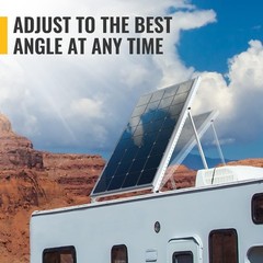 BougeRV 58in Adjustable Solar Panel Tilt Mount Brackets with Foldable Tilt Legs,