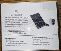 Wasserstein Charging Solar Panel Wired Compatible With Arlo Ultra