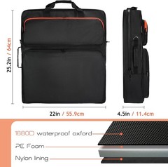 Solar Panel Storage Bag Compatible with 2 Jackery 200W, Padded Portable…