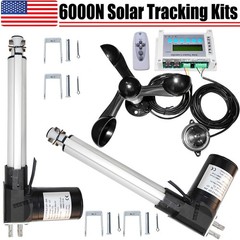 6000N Dual Axis Solar Sun Track Kit -8″ Linear Actuators &Controller &Anemometer