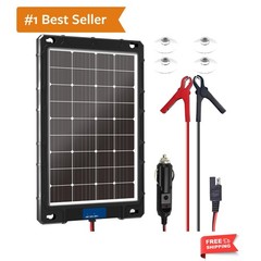 12V 20w Solar Battery Charger Pro – Built-in Intelligent MPPT Controller Wate…