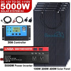200W/400W Solar Panel Kits Off Grid for RV Home Complete Kit Solar Generator