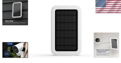 Solar Panel for Outdoor Security Camera,White
