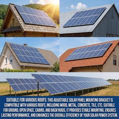 Solar Panel Mounting Rail Kit for 5 x 320W Panels, Includes 8 x 47.2 Aluminum Ra