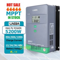 MPPT 100AMP 60A Solar Charge Controller For 12V 24V 36V 48V DC Battery Regulator