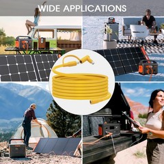 Solar Panel Extension Cable for Jackery 50FT, 14AWG 8mm DC Connector Compatib…