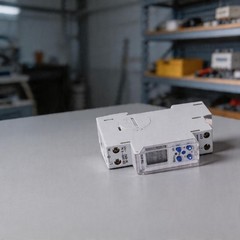 DIN Rail Timer Adjustable Time Intervals Clear Digital LCD Easy Installation