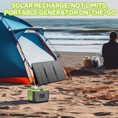 Lightweight 120W Portable Power Station – Solar Battery Backup for Camping