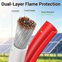 High Efficiency 12AWG Solar Extension Cable – XT60 Connector for Power Stations