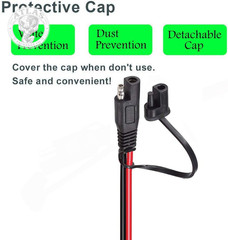 10AWG SAE to XT60 Connector Extension Cable,With 15A Protection Fuse for Safety,