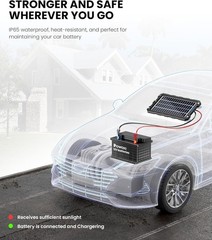 Upgraded 7.5W Solar Panel Charger with Smart Protection – Ideal for All Vehicles