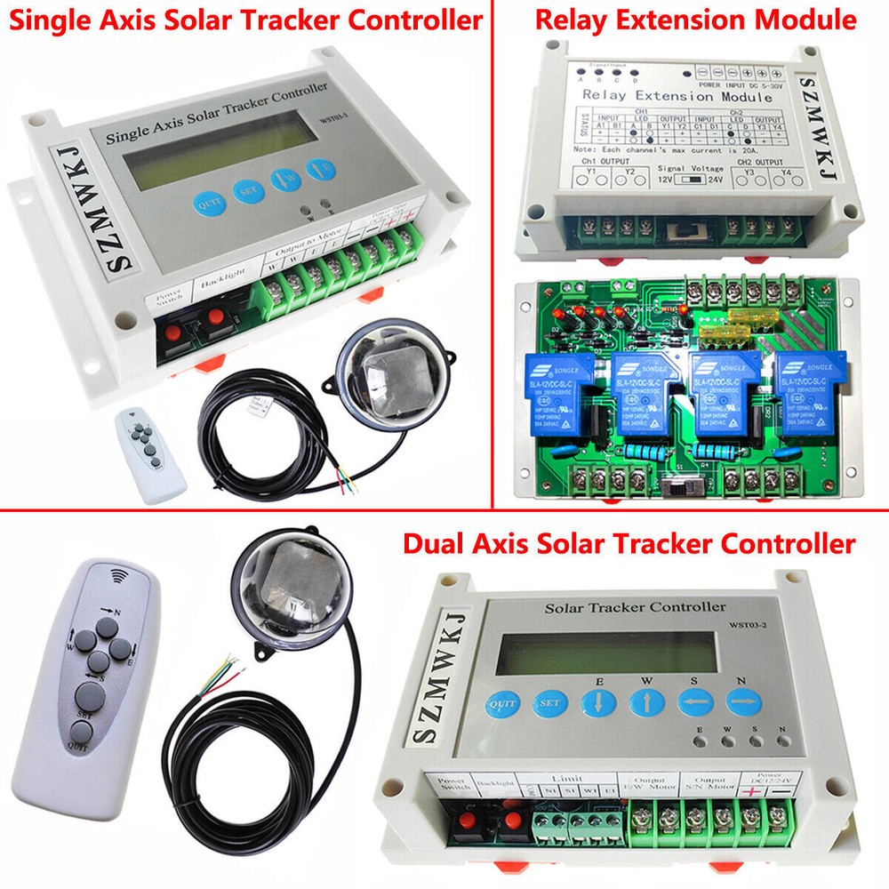 12V 24V DC Single/Dual Axis Solar Tracking Tracker Controller W/ Relay Module CL