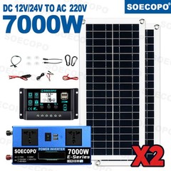 7000W Solar Energy Kit | Complete Off-Grid Solution (12V/24V DC to 110V/220V AC