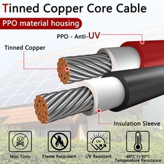 Solar Parallel Connectors for 2 Solar Panels, Tool-Free MC4 Solar Cable Split