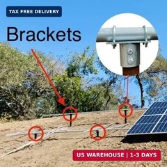 Solar Panel Array Ground Mounting Bracket for 2.5″ (2 7/8″ OD) Pipe or Pole Moun
