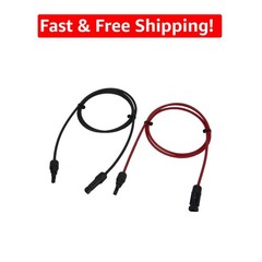5 Ft 10 AWG Solar Wire Extensions with Weatherproof MC4 Connectors – 600V Rated