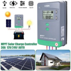 Solar Panel Regulator MPPT Charge Controller Auto Focus Tracking 30-100A 12V/24V