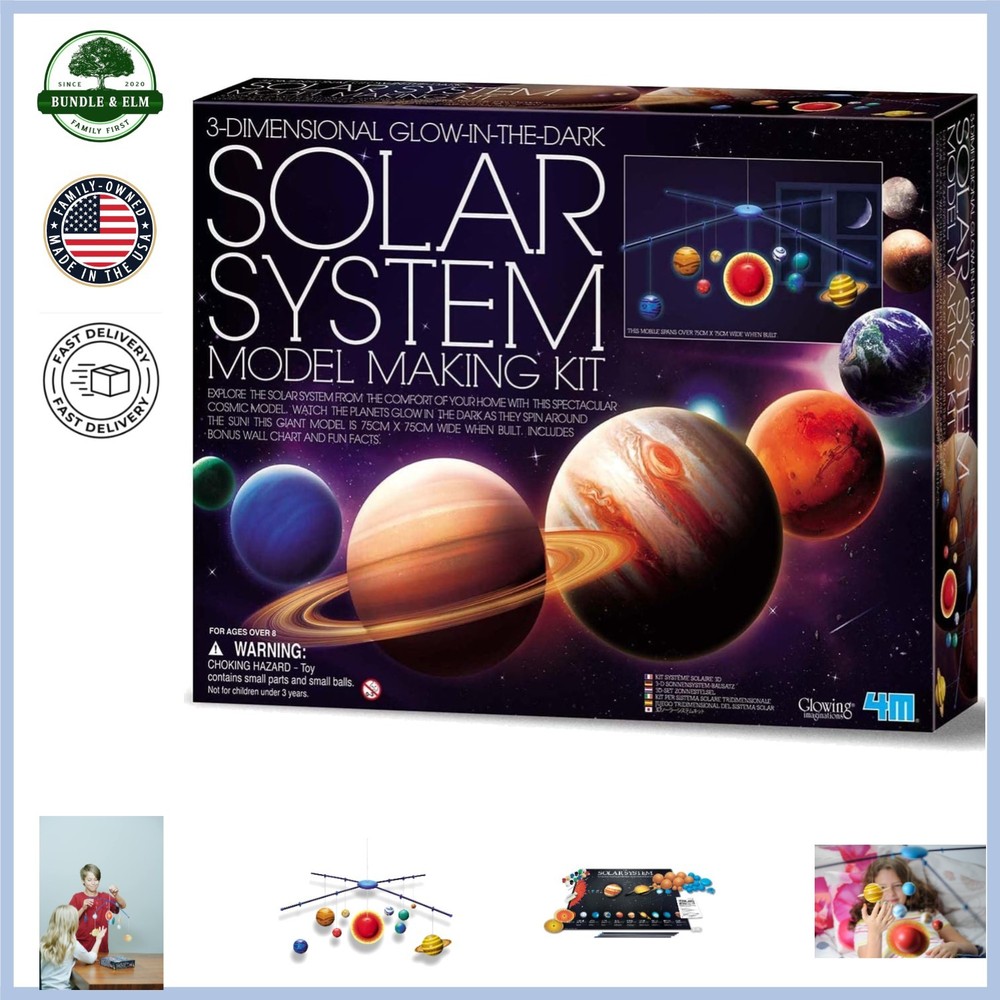 3D Glow-in-the-Dark Solar System Mobile Kit for Kids – DIY Educational Craft