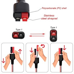 3ft Solar Panel Extension Cable 4in1 Solar Connector for Portable Power Station